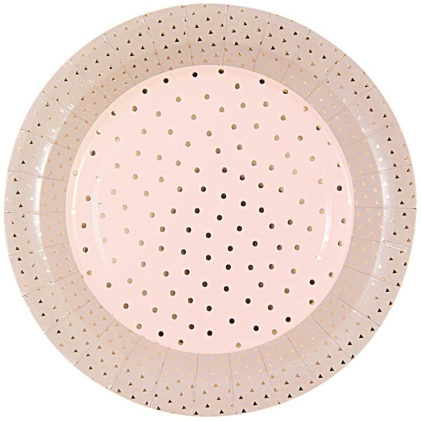 Pappteller Konfetti rosa
