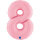 Folienballon Zahl 8 rosa pastell