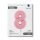 Folienballon Zahl 8 rosa pastell