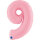 Folienballon Zahl 9 rosa pastell