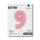 Folienballon Zahl 9 rosa pastell