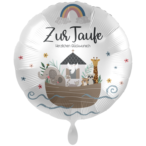 Folienballon Taufe - Baptize Ark - Regenbogen