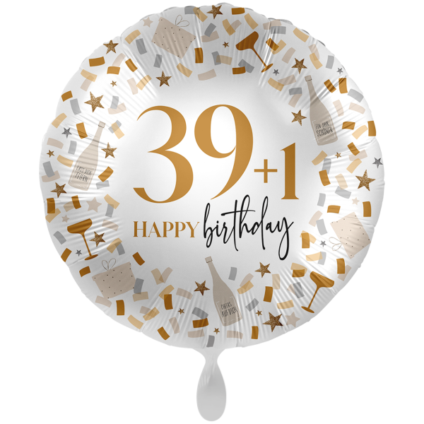 Folienballon Hello to Another Birthday 39+1 - GER