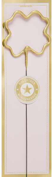 Wunderkerze Kleeblatt gold
