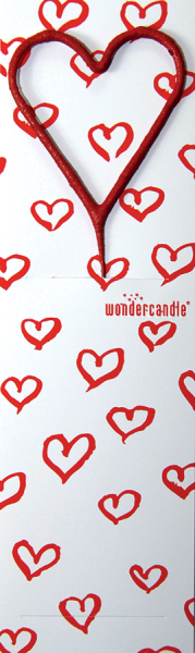 Wunderkerze Herz rot
