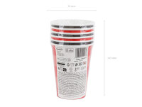 Pappbecher kariert 400ml