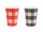 Pappbecher kariert 400ml