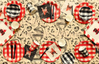 Papiertischdecke Grill