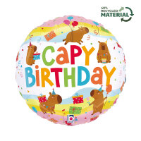 Folienballon HBD - Capybara Birthday