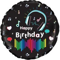 Folienballon HBD - Media Music Birthday