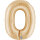 Folienballon Zahl 0 - White Gold