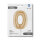 Folienballon Zahl 0 - White Gold