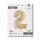 Folienballon Zahl 2 - White Gold