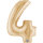 Folienballon Zahl 4 - White Gold