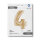 Folienballon Zahl 4 - White Gold