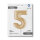 Folienballon Zahl 5 - White Gold