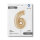 Folienballon Zahl 6 - White Gold