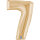 Folienballon Zahl 7 - White Gold
