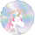 Folienballon HBD - Pastel Unicorn Birthday Iridescent