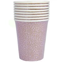 Pappbecher Bubbles - Mauve/Gold