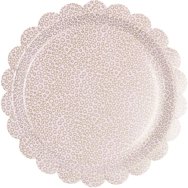 Pappteller Bubbles - Mauve/Gold