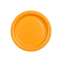 Pappteller - Solid Color - Hellorange klein