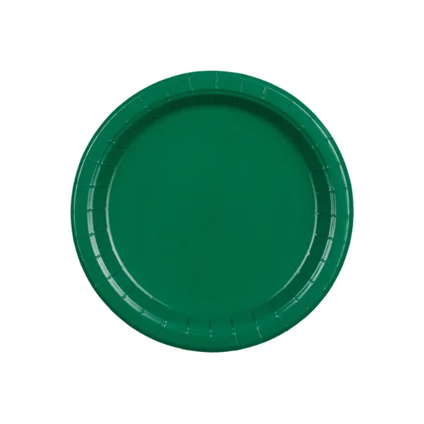 Pappteller - Solid Color - Dunkelgrün klein