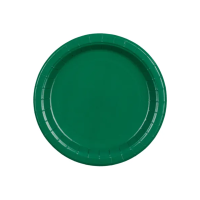 Pappteller - Solid Color - Dunkelgrün klein
