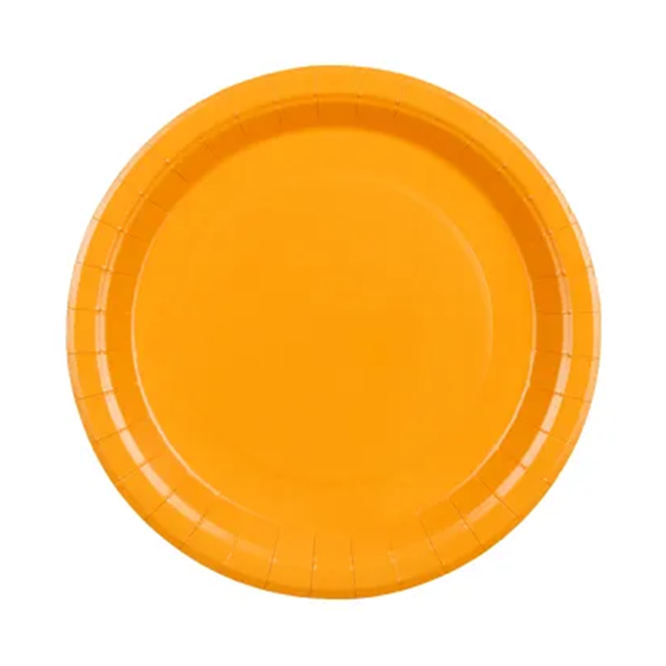 Pappteller - Solid Color - Hellorange