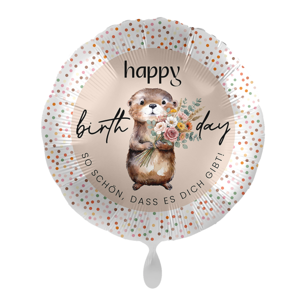 Folienballon HBD - Otter