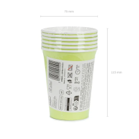 Pappbecher - Solid Color - Hellgrün - 250ml