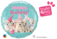 Folienballon HBD - Studio Pets - Puppies Birthday
