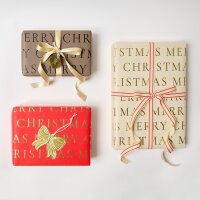 Geschenkpapier Merry Christmas Serifen
