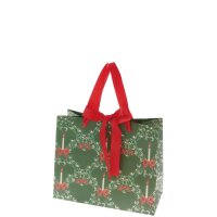 Geschenktüte S Advent Mistelzweig Kerzen