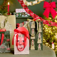 Geschenktüte S Advent Mistelzweig Kerzen