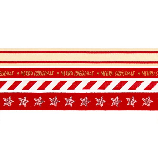 Geschenkband - Set - Advent Advent Rot 4 Rollen