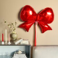 Folienballon Advent Schleife Rot