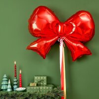Folienballon Advent Schleife Rot