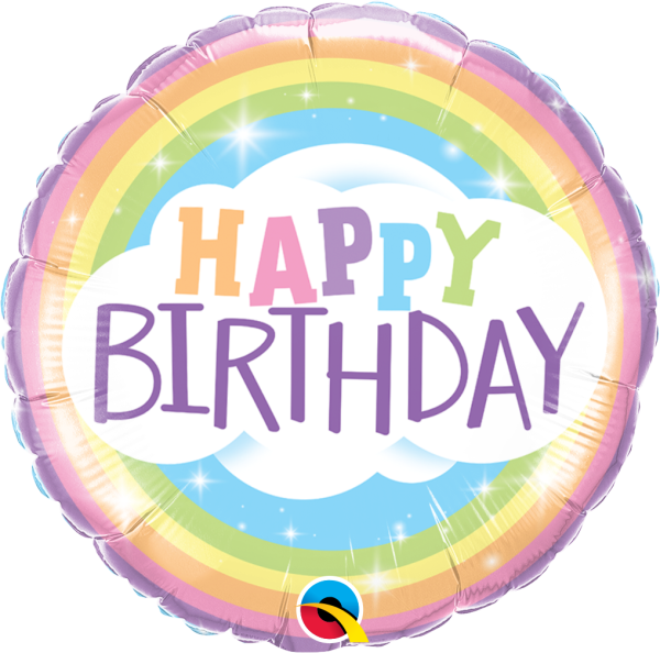 Folienballon HBD - Birthday Rainbow*