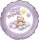Folienballon HBD - Cute Bear Lilac Birthday