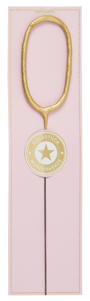 Wunderkerze Zahl 0 gold