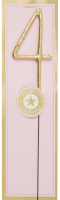 Wunderkerze Zahl 4 gold