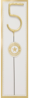 Wunderkerze Zahl 5 gold