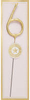 Wunderkerze Zahl 6 gold