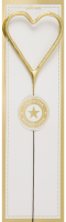 Wunderkerze Herz gold