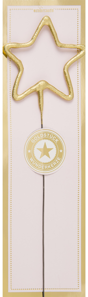 Wunderkerze Stern gold