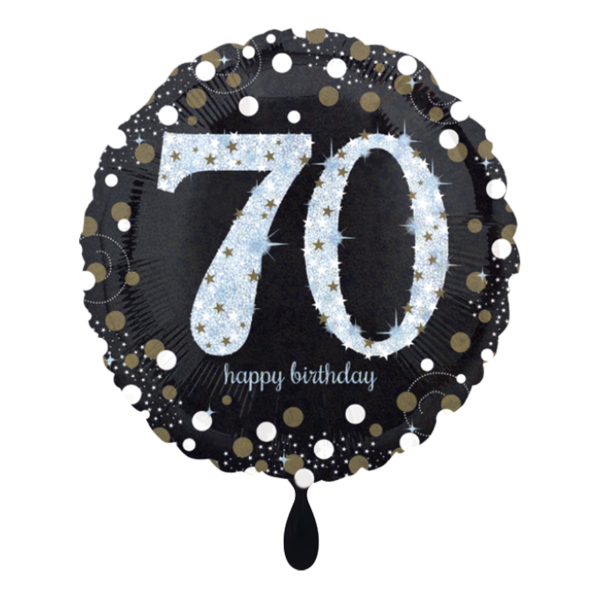 Folienballon Zahl 70 Sparkling Birthday