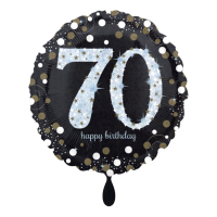Folienballon Zahl 70 Sparkling Birthday