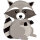 Folienballon Woodland Raccoon - Waschbär