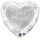 Folienballon Just Married Hearts Silver